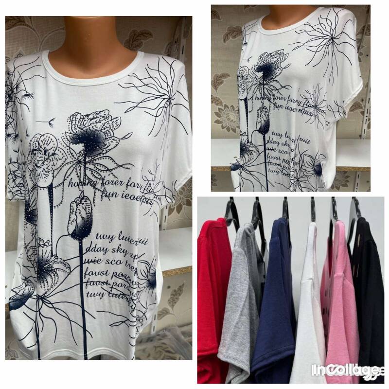 Bluzki damskie Roz L-3XL, Mix Kolor Paczka 12 szt